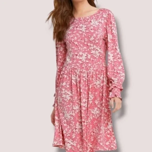 Draper James Boatneck Kitty Dress Pink Size Large - Picture 1 of 7